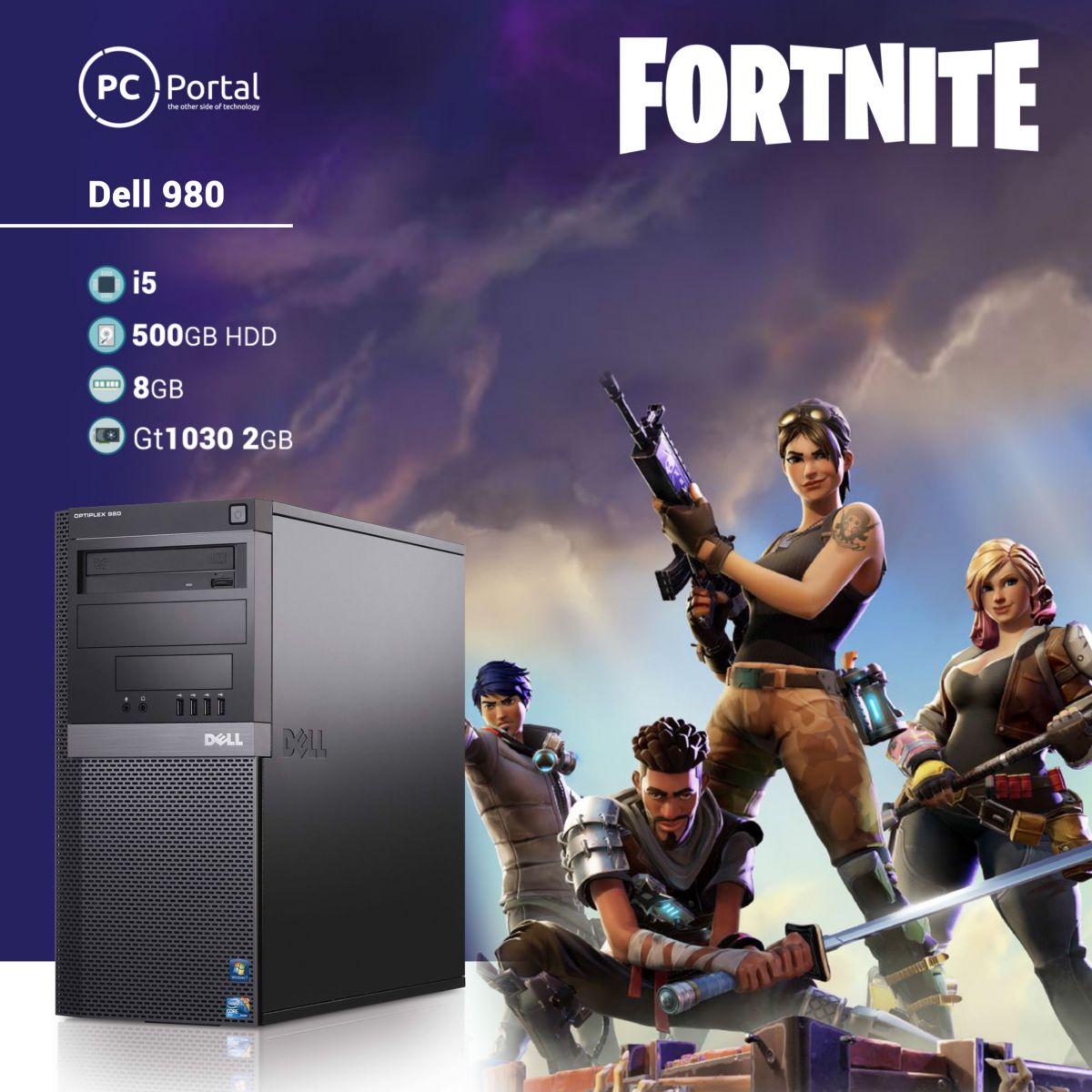 Gaming pc Dell 980 gt1030